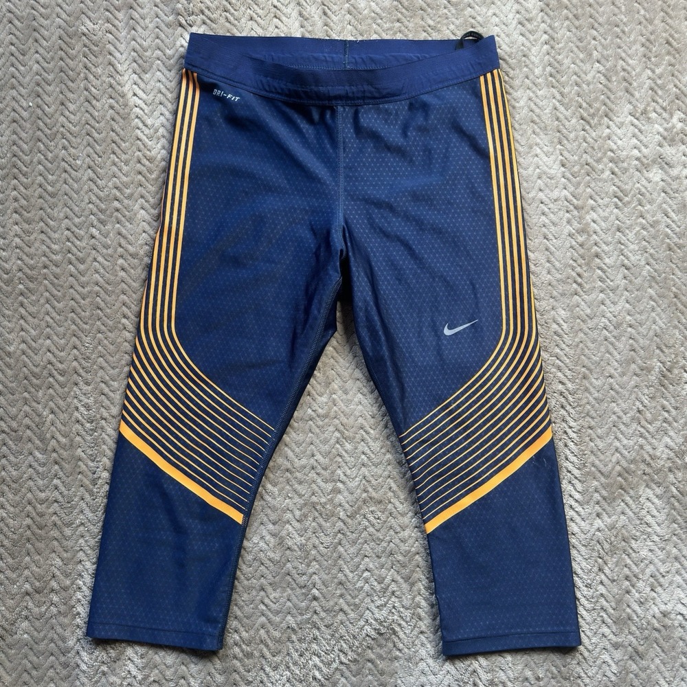 $110 WOMEN'S NIKE POWER SPEED RUNNING CAPRIS TIGHTS GYM YOGA SIZE MEDIUM